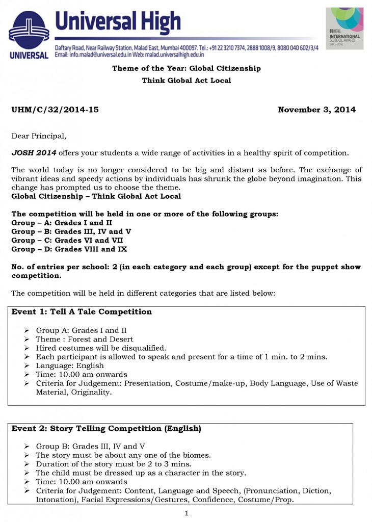 Microsoft Word - [32] Circular for JOSH 2014 (Interschools competition)